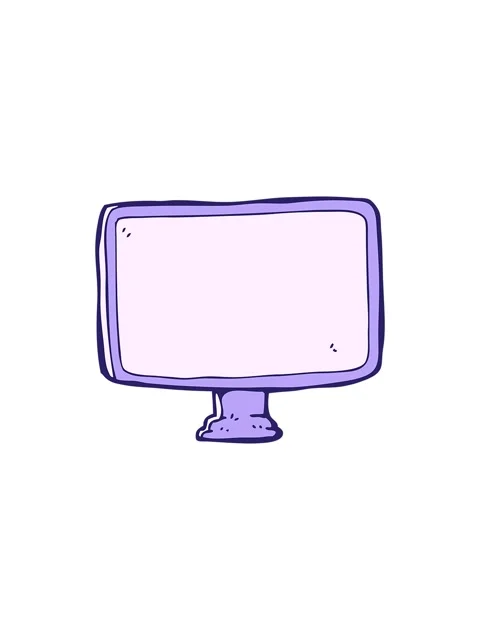 Popping motion animation of cartoon computer screen Stock Footage 323596254