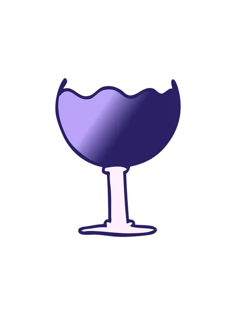 Popping motion animation of cartoon doodle glass of wine Stock Footage 324421053