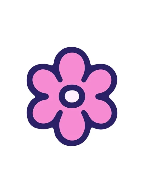 Popping motion animation of  cartoon element of flower Stock Footage 324065524