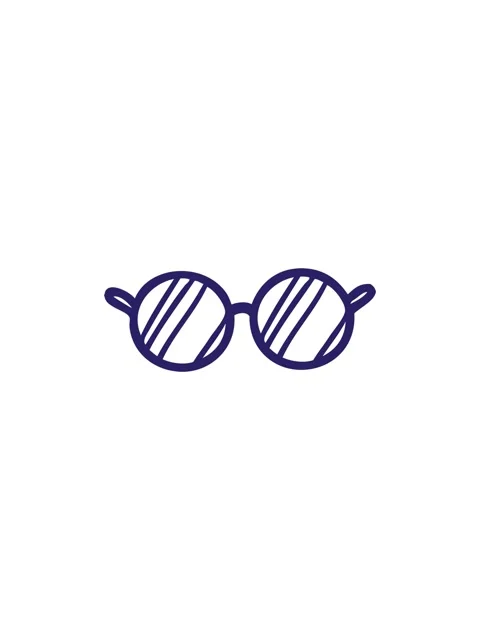 Popping motion animation of cartoon spectacles icon Stock Footage 324455500