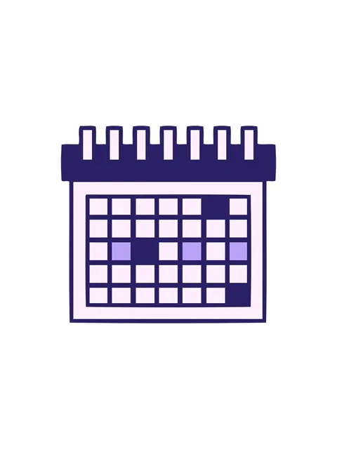 Popping motion animation of cartoon of a work calendar Stock Footage 324423844