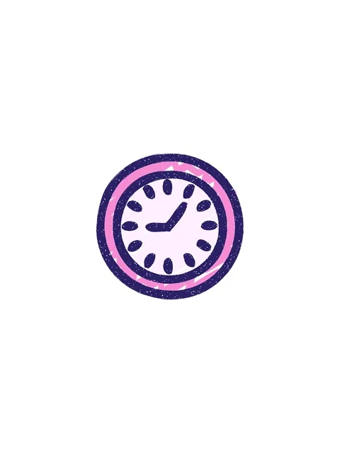 Popping motion animation of Clock Symbol Chalk Drawing Stock Footage 324394203