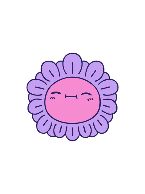 Popping motion animation of comic book style quirky cartoon flower Stock Footage 324079480