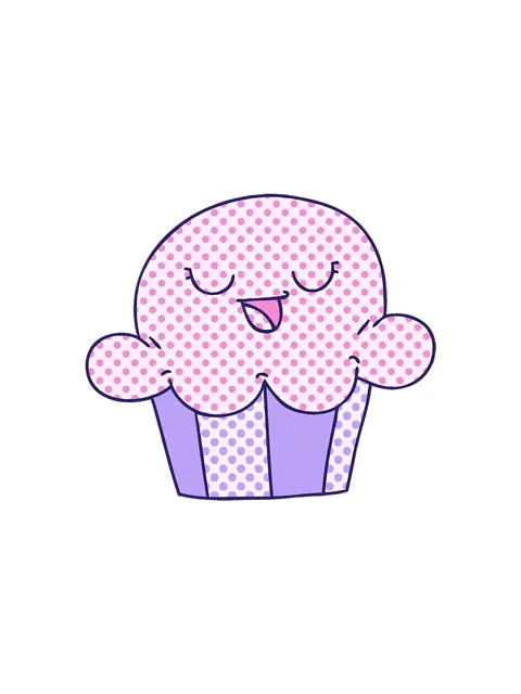 Popping motion animation of comic book style quirky cartoon happy cake Stock Footage 324123070