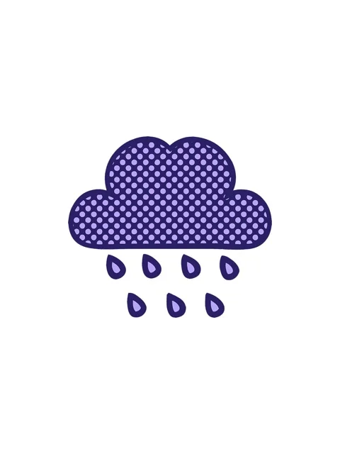 Popping motion animation of comic book style cartoon of a storm rain cloud Stock Footage 324182743