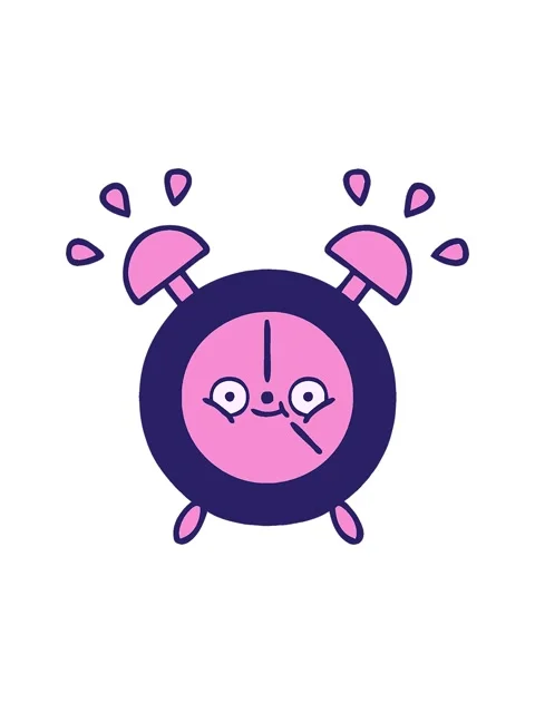 Popping motion animation of a comic book style cartoon of a alarm clock Video stock 324201002