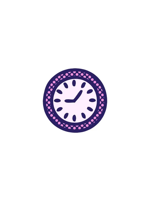 Popping motion animation of comic book style cartoon of a wall clock Stock Footage 324251071