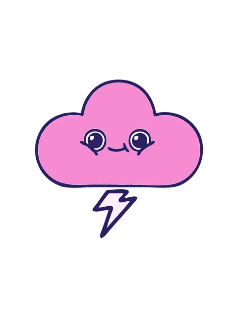 Popping motion animation of comic book style of a storm cloud Stock Footage 324324305