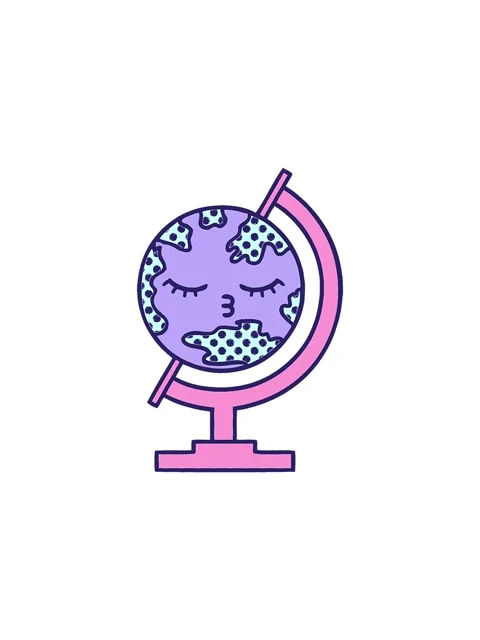 Popping motion animation of comic book style cartoon of a globe of the world Stock Footage 324348987