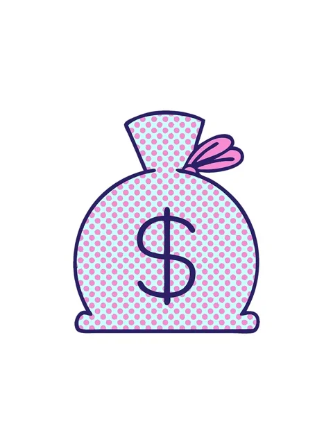 Popping motion animation of comic book style cartoon of a bag of money Stock Footage 324394752