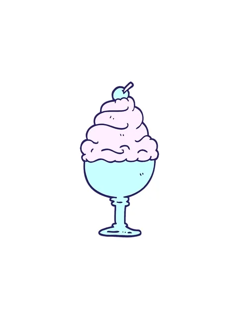 Popping motion animation of comic book style cartoon ice cream Stock Footage 324424688