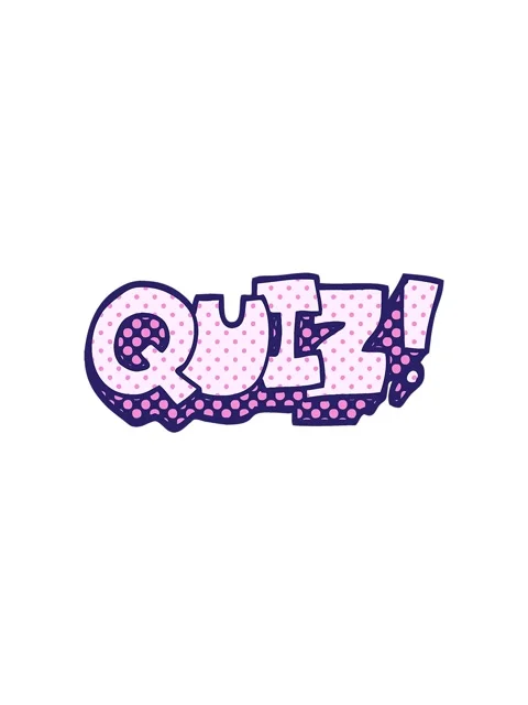 Popping motion animation of comic book style cartoon word quiz Stock Footage 324444245
