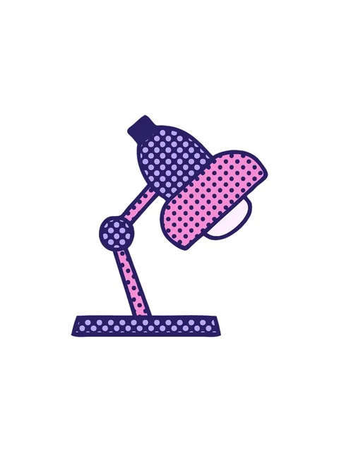 Popping motion animation of comic book style cartoon of a table lamp Stock Footage 324466331