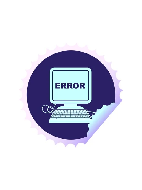 Popping motion animation of computer error vector illustration circular pee.. Stock Footage 324171362