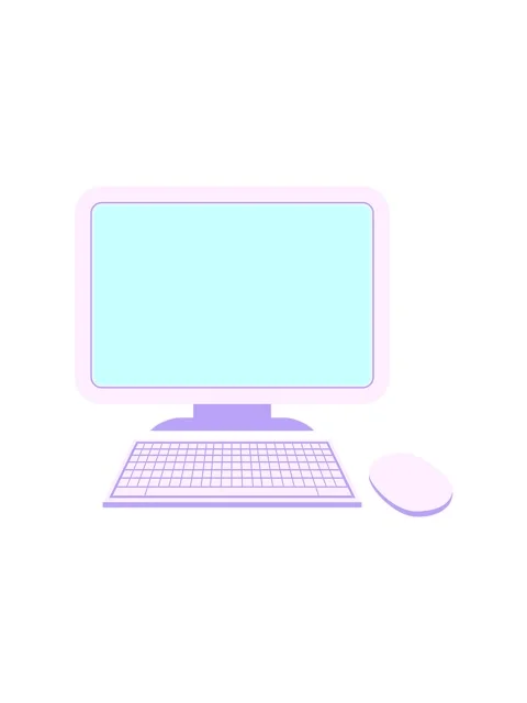 Popping motion animation of computer with wireless mouse and keyboard Stock Footage 324083524