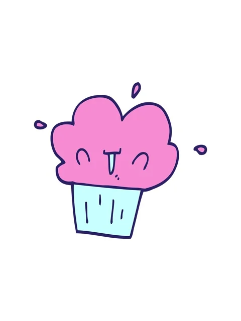 Popping motion animation of cup cake illustration Stock Footage 324264750