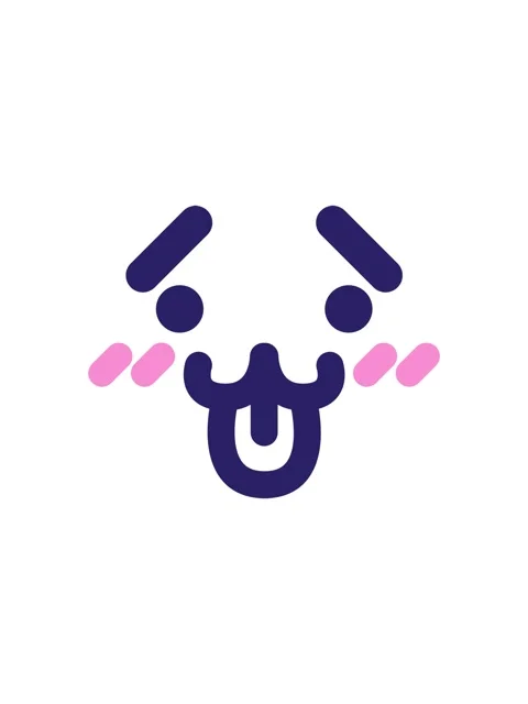 Popping motion animation of cute blushing animal face icon Stock Footage 324178279