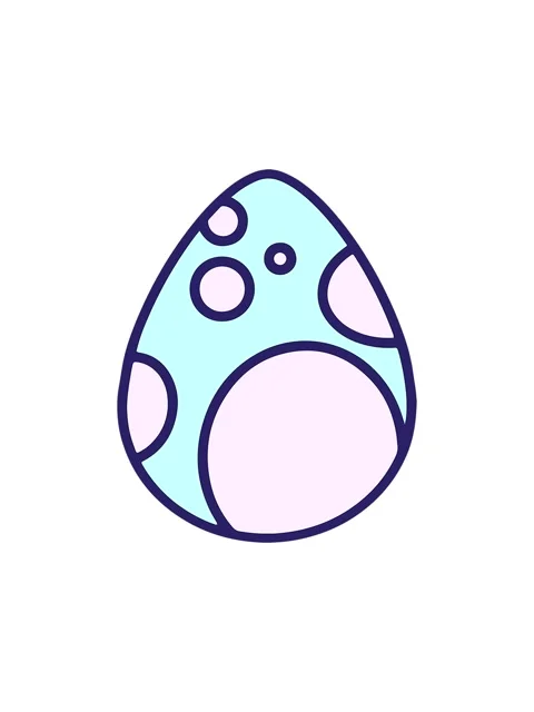 Popping motion animation of cute easter egg design drawing Stock Footage 324155358