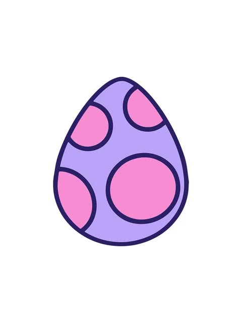 Popping motion animation of cute easter egg cartoon Stock Footage 324234482