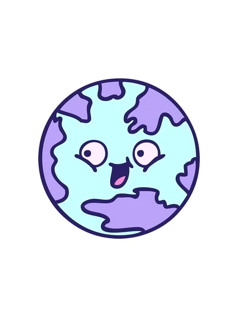 Popping motion animation of cute planet earth Stock Footage 324415087