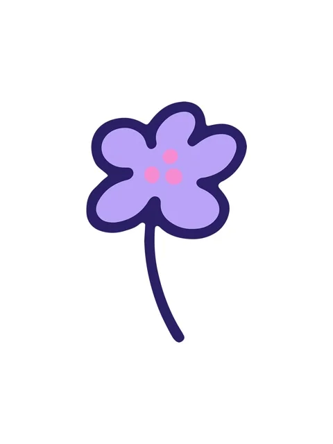 Popping motion animation of cute simple flower cartoon Stock Footage 324110058