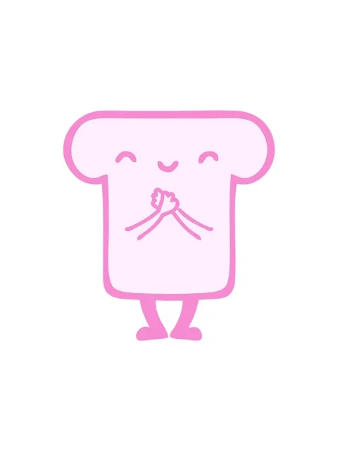 Popping motion animation of cute slice of bread Stock Footage 324469558