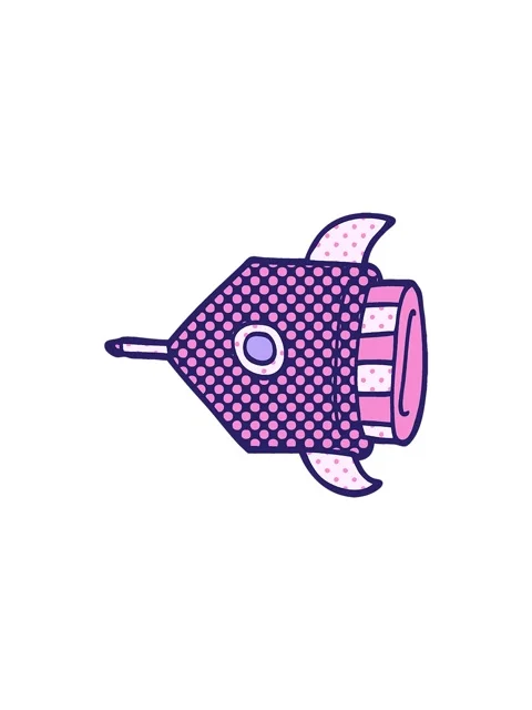 Popping motion animation of a doodle of a rocket Stock Footage 324226206