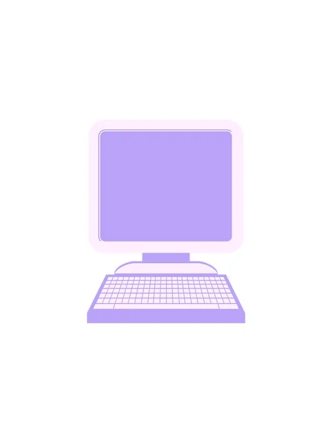 Popping motion animation of a Flat colour illustration of a computer Stock Footage 324238082