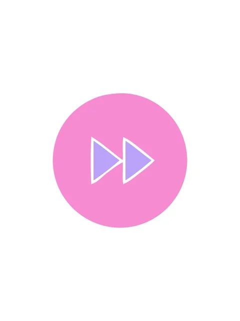 Popping motion animation of flat symbol of a fast forward button icon Video stock 324062054