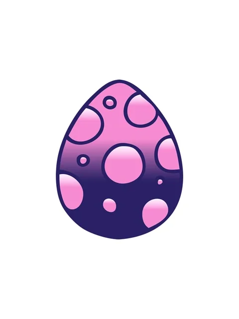 Popping motion animation of gradient shaded quirky cartoon easter egg Video stock 324048167