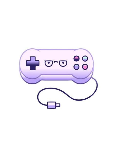 Popping motion animation of gradient shaded illustration of a game controller Video stock 324477945