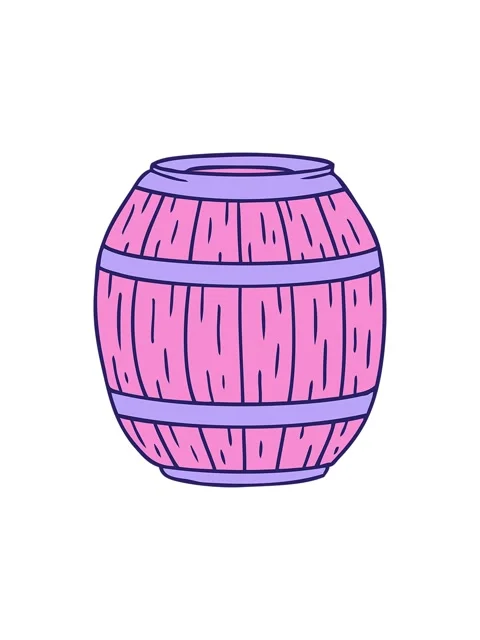Popping motion animation of hand drawn cartoon doodle of a wooden barrel Stock Footage 324332190