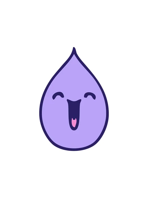 Popping motion animation of hand drawn quirky cartoon emotional rain drop Stock Footage 324449948