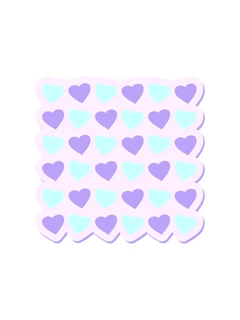 Popping motion animation of hearts repeat pattern sticker Stock Footage 324424349