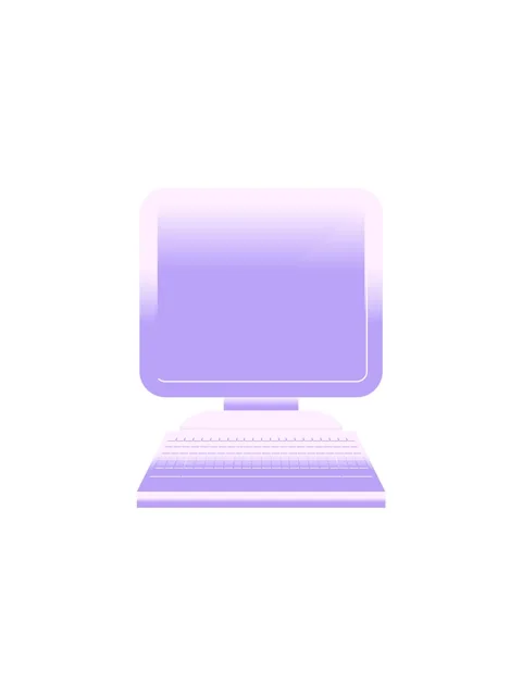 Popping motion animation of illustration of a computer in flat colour Stock Footage 324067408