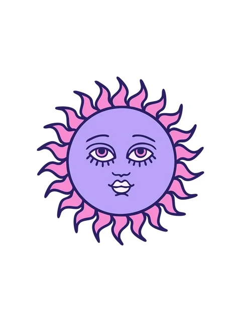 Popping motion animation of image of a sun with face Stock Footage 324142246