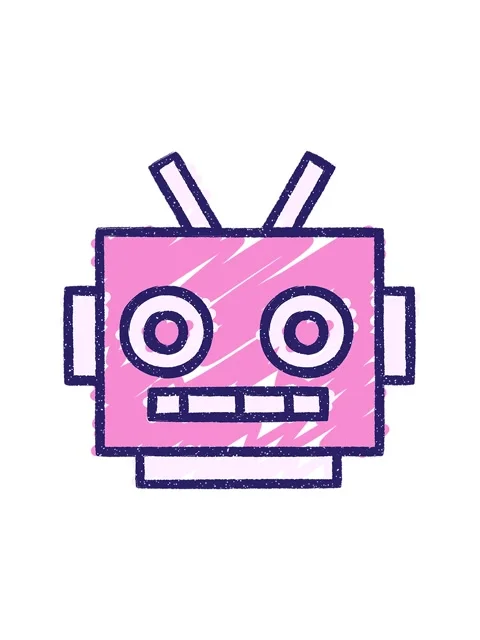 Popping motion animation of Robot Head Chalk Drawing Stock Footage 324472711