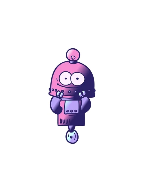 Popping motion animation of robot with light bulb Stock Footage 324080928
