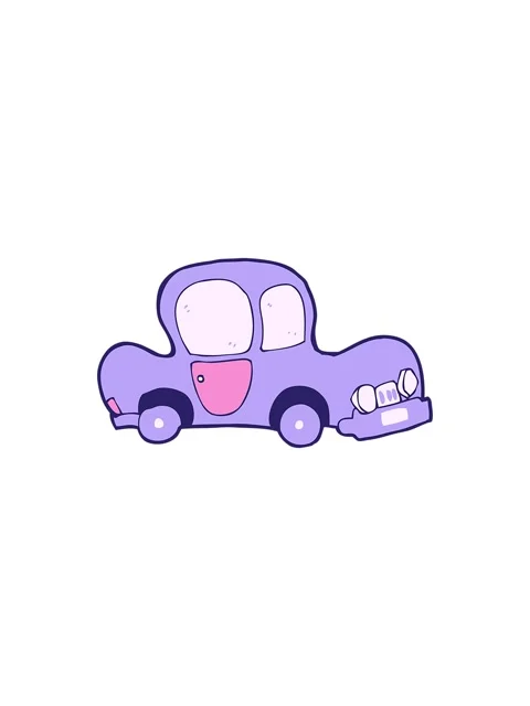 Popping motion animation of simple car Stock Footage 324337693