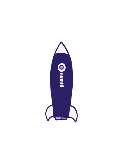 Popping motion animation of a space rocket Stock Footage 324071976