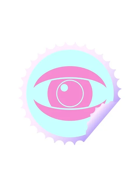 Popping motion animation of staring eye graphic vector circular peeling stick Stock Footage 324123150