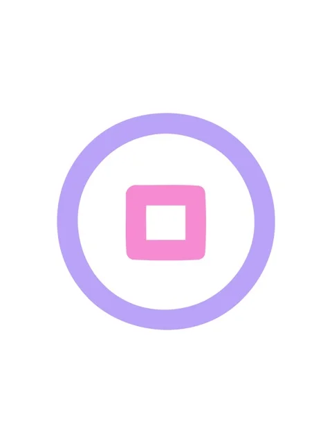 Popping motion animation of stop button symbol icon Stock Footage 324467993