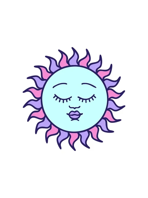 Popping motion animation of sun with face design Stock Footage 324279293