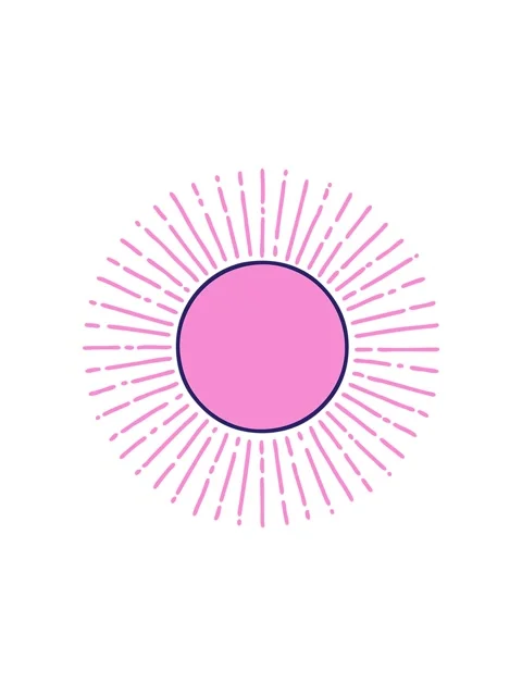 Popping motion animation of sun simple graphic Stock Footage 324374338