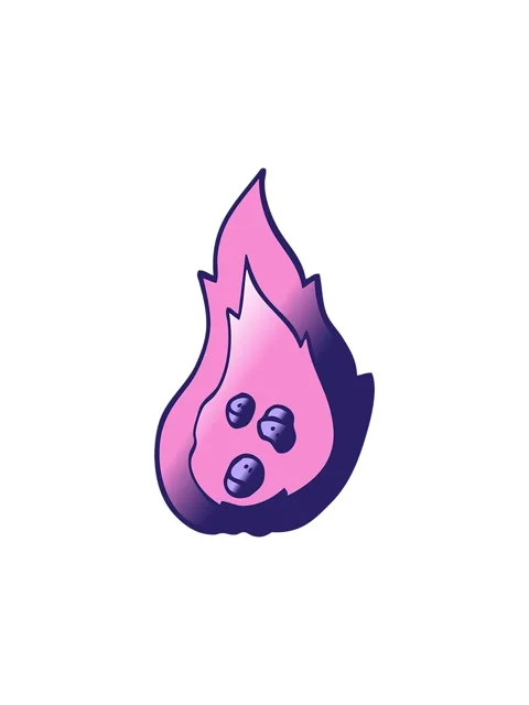 Popping motion animation of vector gradient illustration cartoon burning coal Video stock 324059908
