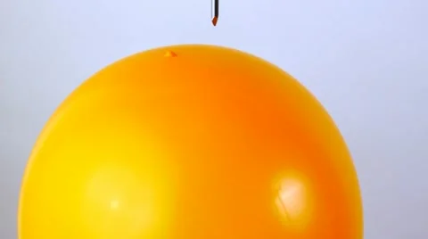 Popping orange balloon 스톡 동영상 12090915