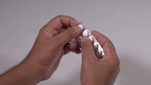 Popping Pill Package Video stock 122954887