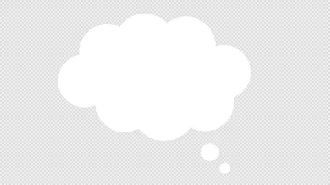 Popping Thought Bubble Alpha Stock Footage 335588341