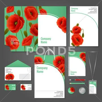 Poppy corporate identity Stock Illustration