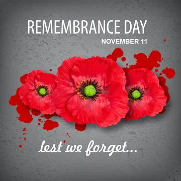 Poppy Day background Stock Illustration
